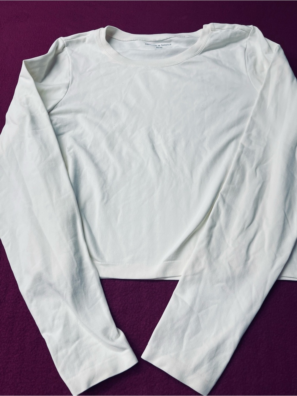 Classic White Long-Sleeve Crewneck Top